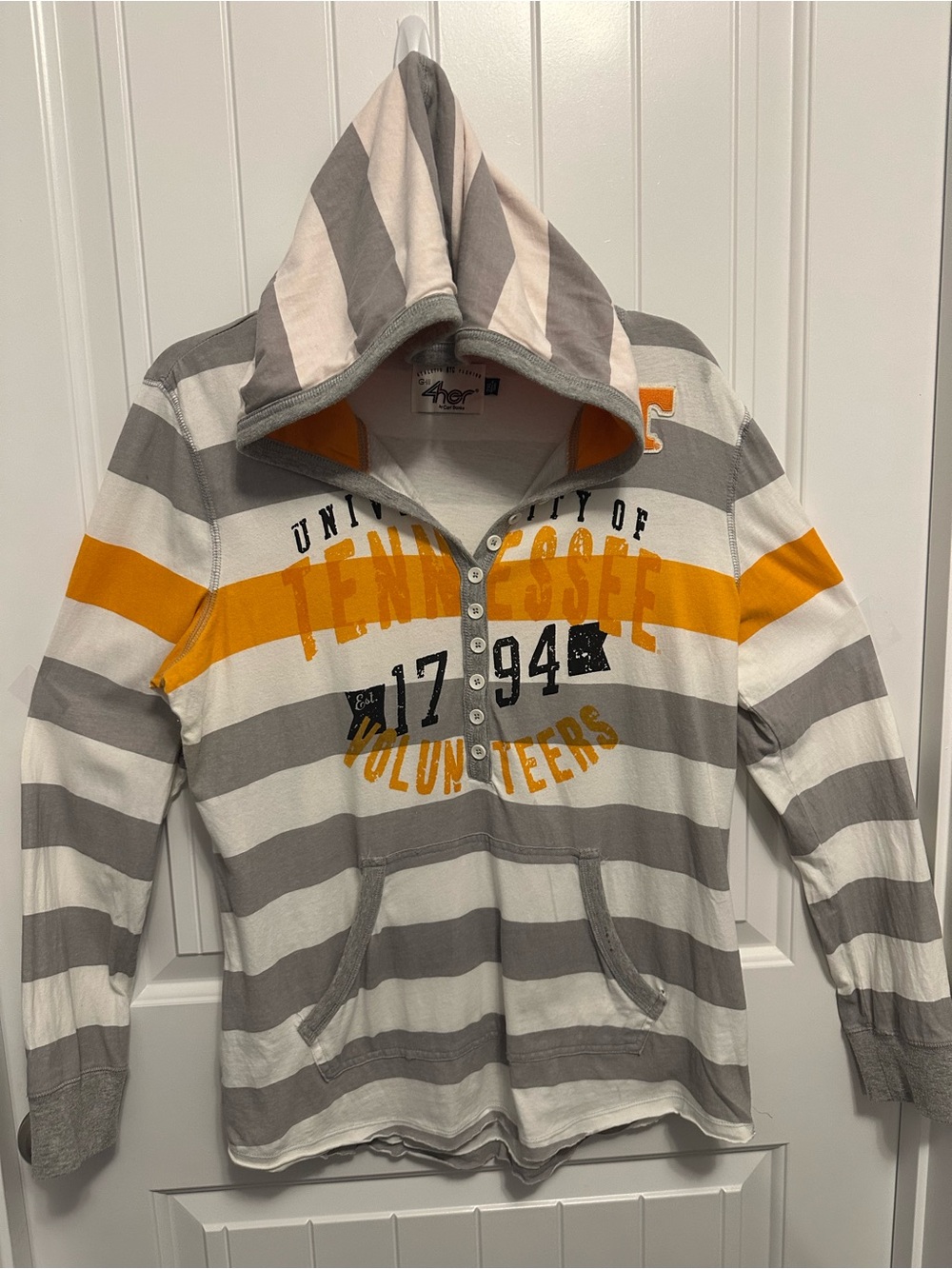 Tennessee Volunteers Gray & Orange Hooded Sweatshirt